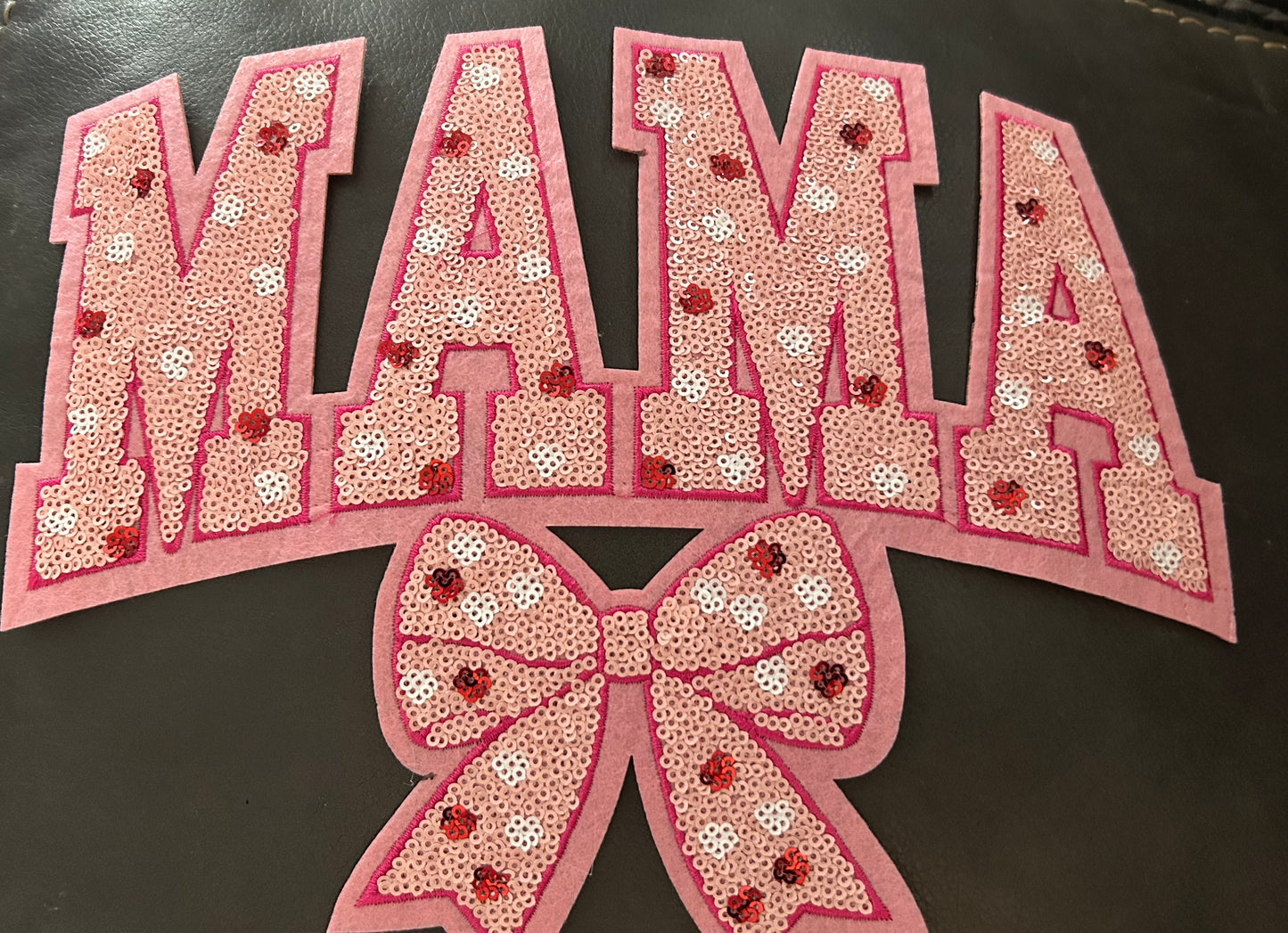 SEQUINED HEAT PATCH MAMA