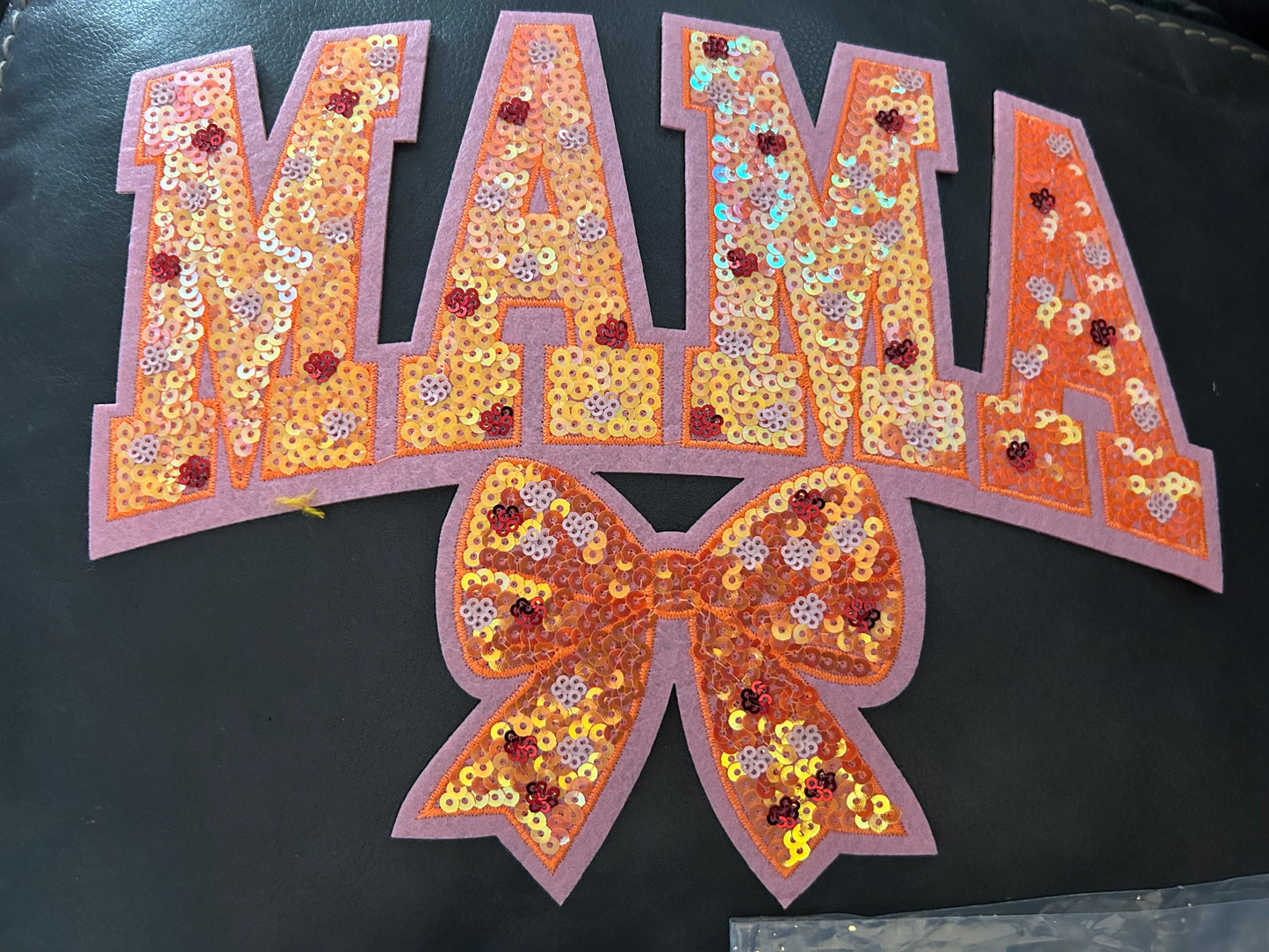 SEQUINED HEAT PATCH MAMA