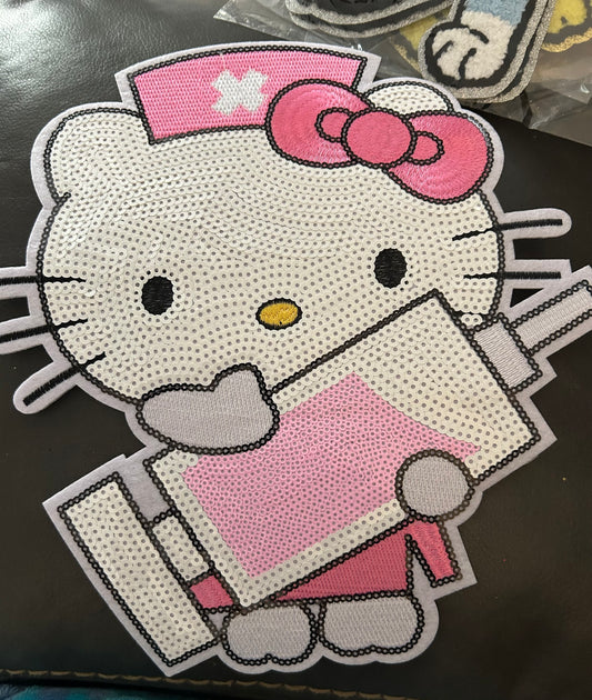 HELLO KITTY EMBROIDED HEAT PATCH