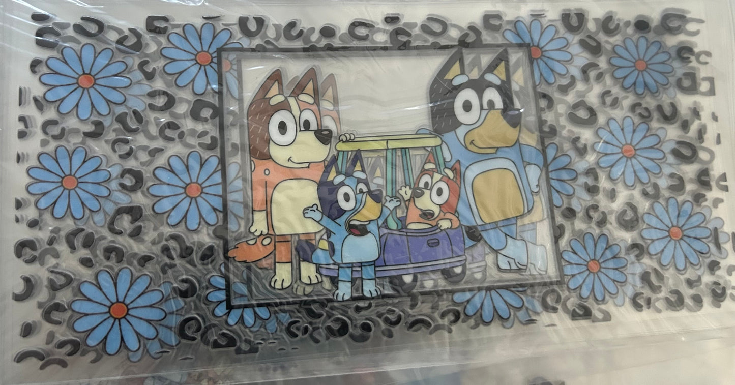 UTV CUP WRAP- FLOWER BLUEY