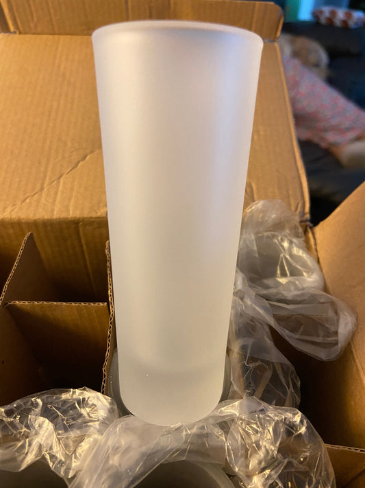 Sublimation frosted shot glass 3 oz.