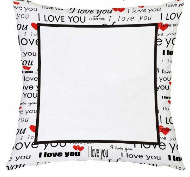Sublimation “I Love you” pillow cover blank